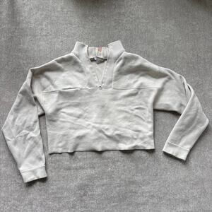 Lunya Beige Quarter Zip Sweater